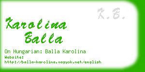 karolina balla business card